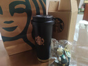 星巴克杯子禮品定制水杯雙飲口保溫杯吸管杯咖啡杯伴手禮新年禮物 黑金女神加小熊掛墜 曬單實(shí)拍圖