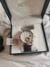 尼尚（Nesun）手表男機械表 全自動(dòng)機械手表多功能鏤空男表 男士手表生日節禮物 白面金釘MN9091-JBF 曬單實(shí)拍圖