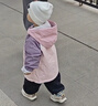 戴維貝拉（DAVE＆BELLA）童裝防水衣服男童兒童外套女童秋冬寶寶加絨大童防風(fēng)衣男孩女棉服 灰粉色DB4224558 100 cm（建議身高90-100cm） 曬單實(shí)拍圖