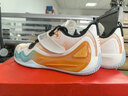 特步（XTEP）WG林瘋狂2-V2籃球鞋男24夏季新款實(shí)戰球鞋耐磨防滑室外鞋子 帆白/橙黃色 42 曬單實(shí)拍圖