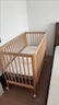 簡(jiǎn)魅兒童床拼接床加寬床邊床實(shí)木可移動(dòng)bb床搖籃床嬰兒床 松木床+椰棕床墊 曬單實(shí)拍圖