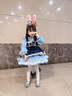 G.duck小黃鴨洛麗塔公主裙女童生日禮服春秋兒童連衣裙朱迪兔子警官服裝 裙子帶拖尾+兔子掛件 100 100碼建議90-100cm3-4歲 曬單實(shí)拍圖