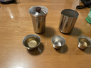 鳴盞純鈦旅行茶具套裝快客杯便攜戶(hù)外功夫茶具雙層家用露營(yíng)泡茶壺禮品 （公道杯+主人杯+茶杯*2） 一壺4杯 曬單實(shí)拍圖