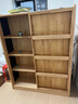 DUBMA德國品牌實(shí)木書(shū)架落地置物架書(shū)柜儲物柜一體兒童多層繪本架推拉門(mén) 原木色【四層】120cm帶洞洞板 曬單實(shí)拍圖