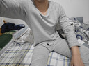 海瀾之家保暖內衣男士秋衣秋褲男100%純棉抗菌防螨秋冬季內衣圓領(lǐng)保暖套裝 100%純棉抗菌防螨-淺麻灰 XL /175(體重130-150斤) 曬單實(shí)拍圖