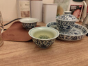 京東京造 蓋碗茶具 景德鎮蓋碗陶瓷茶具主人杯禮盒裝 青花纏枝蓮蓋碗壺承 曬單實(shí)拍圖