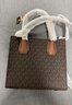 MICHAEL KORS Mercer風(fēng)琴包中號棕色手提單肩斜挎MK女包禮物女士輕奢包包 曬單實(shí)拍圖