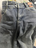 翊尚美加絨牛仔褲女秋冬新款垂感顯瘦闊腿褲小個(gè)子高腰寬松休閑直筒褲子 曬單實(shí)拍圖