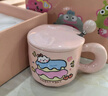 可愛(ài)fufu生日蛋糕馬克杯帶蓋勺陶瓷杯送女生高顏值有意義生日禮物 【禮盒裝】奶酪杯+蓋+勺1個(gè)350ml 曬單實(shí)拍圖
