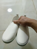 2025春季皮面防水單鞋女學(xué)生懶人鞋媽媽鞋韓版女小白鞋護士女鞋子 白色 1662 40 曬單實(shí)拍圖