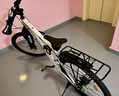 永久自行車(chē)成人山地車(chē)自行車(chē)學(xué)生男女鋁合金變速公路自行車(chē)油碟單車(chē) 【鋼架/全套軸承】蛟白色 24速 26寸【推薦155-185cm】 曬單實(shí)拍圖