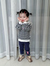 波步（BORBOON B）女童套裝春裝2026新款嬰兒衣服春秋兒童女寶寶外出衛衣分體兩件套 【條紋】2150 80 曬單實(shí)拍圖