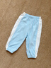 馬卡樂(lè )嬰幼兒童夏季薄款透氣束腳防蚊褲垂感休閑褲子 淺藍   80    曬單實(shí)拍圖
