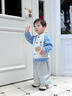 波步（BORBOON B）寶寶套裝春裝2026男童棒球服衛褲分體兩件套嬰兒春季開(kāi)衫外出衣服 【兩件套】2286藍 90 曬單實(shí)拍圖