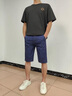 羅蒙（ROMON）高端冰絲牛仔短褲男士夏季薄款透氣天絲商務(wù)休閑寬松直筒五分中褲 磨白藍 【官方正品】 33 曬單實(shí)拍圖