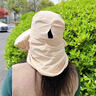 喜蘇萊棉麻涼帽防曬帽子女夏季面罩遮臉太陽(yáng)帽大沿紫外線(xiàn)采茶騎車(chē)遮陽(yáng)帽 卡其色 --帽檐可卷--棉料 曬單實(shí)拍圖