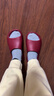 樸西靜步新款女士室內居家涼拖eva軟底浴室洗澡 安哥拉紅  37-38 曬單實(shí)拍圖