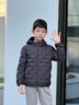 波司登26年新款兒童羽絨服5A抗菌4防中大童春秋外套薄款男女短款連帽 鈦金深灰8916 150 /72 約140-150cm?36kg 曬單實(shí)拍圖