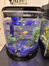 寵盒客廳魚(yú)缸超白智能水族箱家用造景側濾觀(guān)賞魚(yú)熱帶魚(yú)斗魚(yú)生態(tài)金魚(yú)缸 黑色圓型超白魚(yú)缸+造景大禮包 +豪華版濾材 曬單實(shí)拍圖