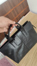 ELLE HOMME男士商務(wù)公文包 植鞣頭層牛皮手提包 大容量單肩斜跨包休閑電腦包NBEA088206411黑色 曬單實(shí)拍圖