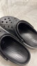 卡駱馳（CROCS）洞洞鞋貝雅卡駱班輕便耐磨一腳蹬休閑鞋|205089 黑色/白色-066 41 /42(260mm) 曬單實(shí)拍圖