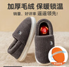 京東京造【厚底防滑】棉拖鞋男士冬季室內居家毛拖保暖半包深灰色42-43 曬單實(shí)拍圖