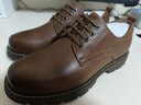駱駝牌 男士休閑皮鞋磨砂牛皮厚底工裝鞋中年爸爸 P13A201013 黃棕 42 曬單實(shí)拍圖