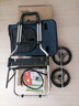 購物車(chē)買(mǎi)菜手拉車(chē)小推車(chē)便攜可伸縮折疊輕便爬樓手拉老人家用推車(chē) 大單輪款+軸承動(dòng)力輪+柏林藍 曬單實(shí)拍圖
