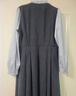 香影法式假兩件收腰連衣裙女2026春季新款立領(lǐng)高智感拼接長(cháng)袖裙子 中灰 M 160/84A/95-110斤 曬單實(shí)拍圖