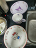 Hello Kitty陶瓷飯碗兒童餐具奶油風(fēng)盤(pán)創(chuàng  )意可愛(ài)少女心ins風(fēng)家用 酷洛米5件（飯碗+勺+筷+盤(pán)+杯） 曬單實(shí)拍圖