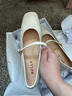 百麗浪漫千金優(yōu)雅瑪麗珍鞋女鞋2026新款休閑真皮單鞋JD019AQ6 米白 38 曬單實(shí)拍圖