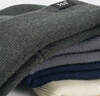 361°針織帽子春秋男加絨防寒滑雪騎行護耳保暖帽加厚毛線(xiàn)帽女 曜石黑 曬單實(shí)拍圖