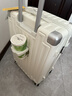 SOO高顏值帶杯架多功能行李箱男女拉桿箱旅行箱密碼箱子白色24英寸 曬單實(shí)拍圖