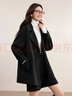 尚都比拉含綿羊毛英倫風(fēng)毛呢大衣女冬季保暖厚款雙面呢外套寬松顯瘦上衣 曬單實(shí)拍圖
