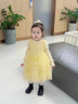 G.duck小黃鴨女童套裝春秋新款tutu裙兒童蛋糕裙生日背心公主裙兩件套 黃色裙子+打底衫 130 130碼建議120-130cm7-8歲 曬單實(shí)拍圖