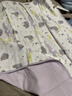 babycare初生嬰兒全棉抱被安撫調溫產(chǎn)房新生兒包被4層莫利亞淺灰紫90*90 曬單實(shí)拍圖