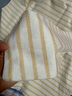 MUJI女式 粗棉線(xiàn)條紋長(cháng)袖T恤上衣打底衫女款女裝純棉春季BB2ADC6S 黃色條紋 L (165/88A) 曬單實(shí)拍圖