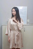 ANDSEEYOU性感睡衣女冰絲純欲高級蕾絲仿真絲吊帶睡裙睡袍套裝約會(huì )內衣禮物 香檳色套裝（睡裙+睡袍） L （建議95-120斤） 曬單實(shí)拍圖