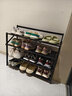 千禧華府鞋架門(mén)口多層家用免安裝折疊簡(jiǎn)易門(mén)口收納置物鞋架子黑色4層70 曬單實(shí)拍圖