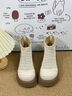 卓詩(shī)尼編織厚底涼靴女2026新款春夏透氣鏤空馬丁靴羅馬短靴子巨好看涼鞋 米白色 37 曬單實(shí)拍圖