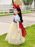 G.duck小黃鴨童裝白雪公主裙女童連衣裙夏季裙子高端生日禮服裙女孩夏裝 藍色加發(fā)箍 90 cm 曬單實(shí)拍圖