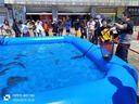 大型充氣水池戶(hù)外大型充氣水池釣魚(yú)池摸魚(yú)池嬉水池兒童樂(lè )園游泳池 特厚6*10米60平0.6米高度 終身保修 曬單實(shí)拍圖