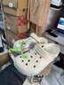 卡駱馳（CROCS）貝雅卡駱班洞洞鞋輕便耐磨一腳蹬休閑鞋女鞋時(shí)尚沙灘鞋|205089 冬日白/彩色-1LI 39 (240mm) 曬單實(shí)拍圖