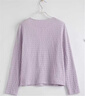 熙世界（sllsky）肌理感休閑長(cháng)袖T恤2026初春新款假兩件圓領(lǐng)正肩打底上衣 云霧紫 2XL 曬單實(shí)拍圖