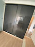 蜀督銘門(mén)定制黑玻半透明鋼化玻璃衣柜移門(mén) 黑色 曬單實(shí)拍圖