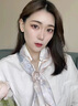 CHANEELR & KARITH真絲絲巾女2026新款桑蠶絲小方巾系脖圍巾生日38女神節禮物老婆 霧藍 曬單實(shí)拍圖