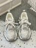 CHERY KALLY【戚薇同款】輕奢銀色老爹鞋女2026春季新款運動(dòng)厚底女鞋子 CHERY&KALLY 銀色 37 【臟臟鞋】 曬單實(shí)拍圖