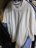 太平鳥(niǎo)男裝【涼感抑菌】純色重磅T恤26夏新款圓領(lǐng)白t時(shí)尚短袖體恤 白色 第一批 M 曬單實(shí)拍圖