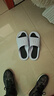 回力運動(dòng)拖鞋男浴室內戶(hù)外穿減震防滑厚底涼拖鞋HL3967白黑色42-43碼 曬單實(shí)拍圖