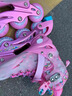 歐歐兒童輪滑鞋初學(xué)者男童女童溜冰鞋閃光輪直排滑輪旱冰鞋尺碼可調節 粉獨角獸【防撞鞋殼+頭盔護具】 M (適合6-12歲)日常鞋碼32-36 曬單實(shí)拍圖